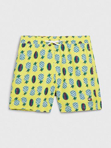 Fiú Tommy Hilfiger Pineapple Trunk Úszóruhák Sárga | HU 2235PJJ